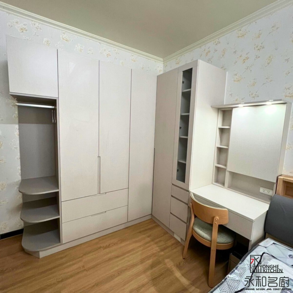 衣櫥+化妝台 (JM322灰織紗)